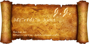Járfás Judit névjegykártya